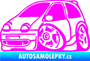 Samolepka Renault Twingo karikatura levá Fluorescentní růžová