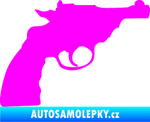 Samolepka Revolver 001 pravá Fluorescentní růžová