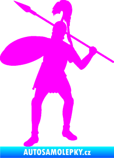 Samolepka Římský voják levá Fluorescentní růžová