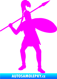 Samolepka Římský voják pravá Fluorescentní růžová