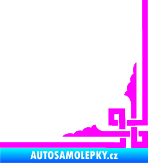 Samolepka Rohová samolepka 003 levá Fluorescentní růžová