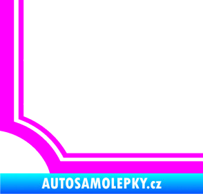 Samolepka Rohová samolepka 004 pravá Fluorescentní růžová