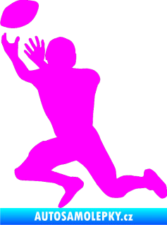 Samolepka Rugby 001 levá Fluorescentní růžová