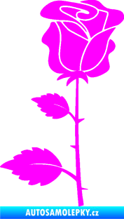 Samolepka Růže 007 levá Fluorescentní růžová
