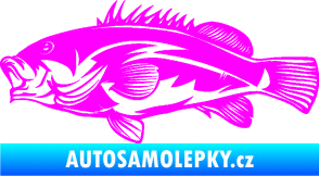 Samolepka Ryba 005 levá Fluorescentní růžová
