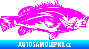 Samolepka Ryba 005 pravá Fluorescentní růžová