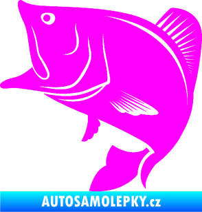 Samolepka Ryba 009 levá Fluorescentní růžová