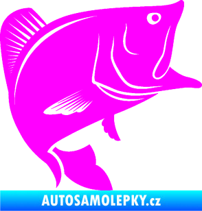 Samolepka Ryba 009 pravá Fluorescentní růžová