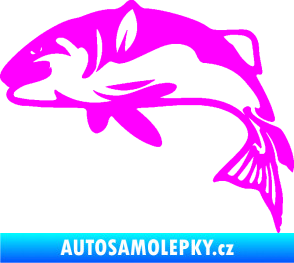 Samolepka Ryba 010 levá Fluorescentní růžová