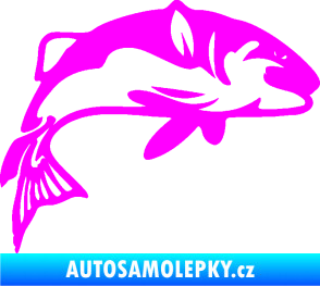 Samolepka Ryba 010 pravá Fluorescentní růžová