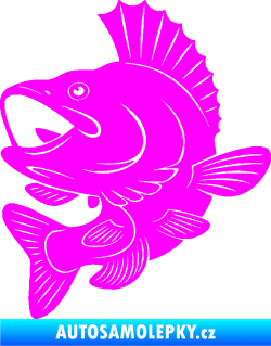 Samolepka Ryba 012 levá Fluorescentní růžová