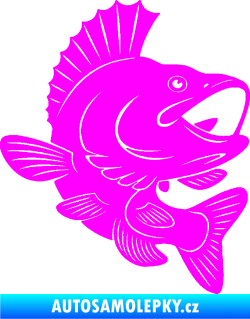 Samolepka Ryba 012 pravá Fluorescentní růžová