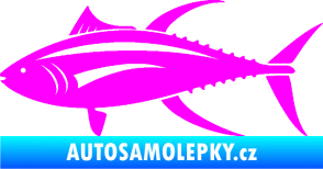 Samolepka Ryba 013 levá tuňák Fluorescentní růžová