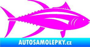 Samolepka Ryba 013 pravá tuňák Fluorescentní růžová