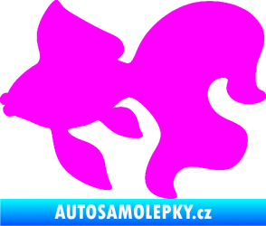Samolepka Ryba 019 levá závojnatka Fluorescentní růžová