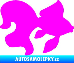 Samolepka Ryba 019 pravá závojnatka Fluorescentní růžová
