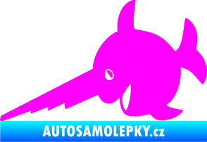Samolepka Ryba 023 piloun levá Fluorescentní růžová
