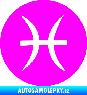 Samolepka Ryby 001 - horoskop Fluorescentní růžová