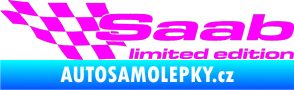 Samolepka Saab limited edition levá Fluorescentní růžová