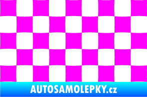 Samolepka Šachovnice 002 Fluorescentní růžová