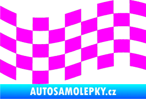 Samolepka Šachovnice 005 Fluorescentní růžová
