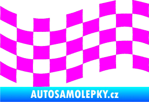 Samolepka Šachovnice 006 Fluorescentní růžová
