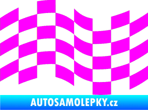 Samolepka Šachovnice 021 Fluorescentní růžová
