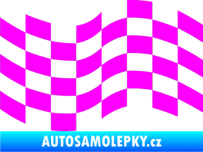 Samolepka Šachovnice 022 Fluorescentní růžová