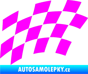 Samolepka Šachovnice 037 Fluorescentní růžová