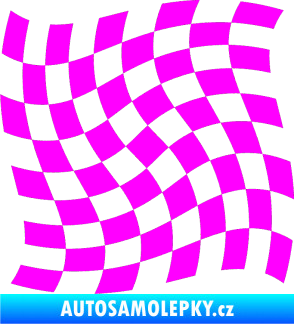 Samolepka Šachovnice 041 Fluorescentní růžová