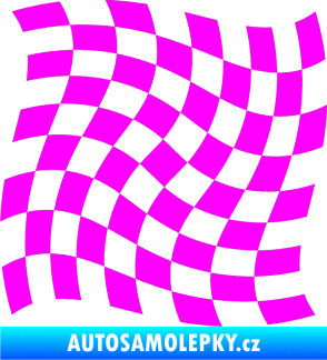 Samolepka Šachovnice 042 Fluorescentní růžová