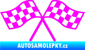 Samolepka Šachovnice 065 Fluorescentní růžová