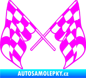 Samolepka Šachovnice 070 Fluorescentní růžová