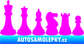 Samolepka Šachy 001 levá Fluorescentní růžová