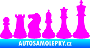 Samolepka Šachy 001 pravá Fluorescentní růžová