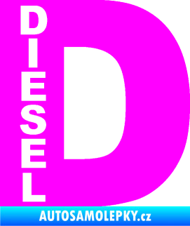 Samolepka Samolepka na víčko od nádrže 010 diesel Fluorescentní růžová