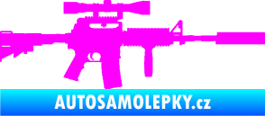 Samolepka Samopal 006 pravá Fluorescentní růžová