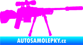 Samolepka Samopal 008 pravá Fluorescentní růžová