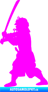 Samolepka Samuraj 001 levá Fluorescentní růžová