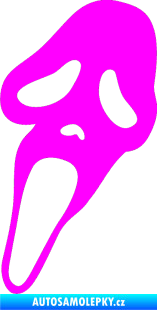 Samolepka Scream levá Fluorescentní růžová