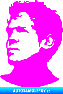 Samolepka Sebastian Vettel silueta levá Fluorescentní růžová