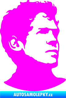 Samolepka Silueta Sebastian Vettel pravá Fluorescentní růžová