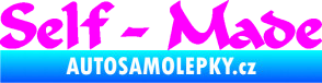 Samolepka Self made nápis Fluorescentní růžová