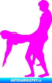 Samolepka Sexy siluety 012 Fluorescentní růžová