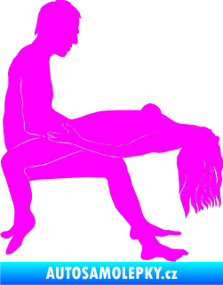 Samolepka Sexy siluety 026 Fluorescentní růžová