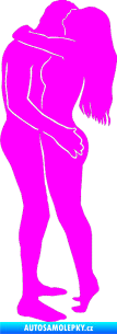 Samolepka Sexy siluety 028 Fluorescentní růžová