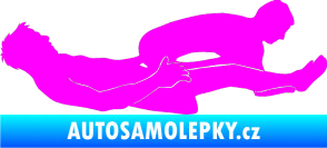 Samolepka Sexy siluety 029 Fluorescentní růžová