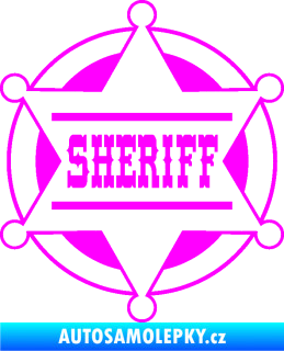 Samolepka Sheriff 004 Fluorescentní růžová