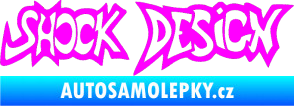 Samolepka Shock design Fluorescentní růžová
