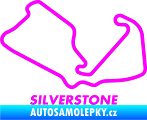 Samolepka Okruh Silverstone 2 Fluorescentní růžová